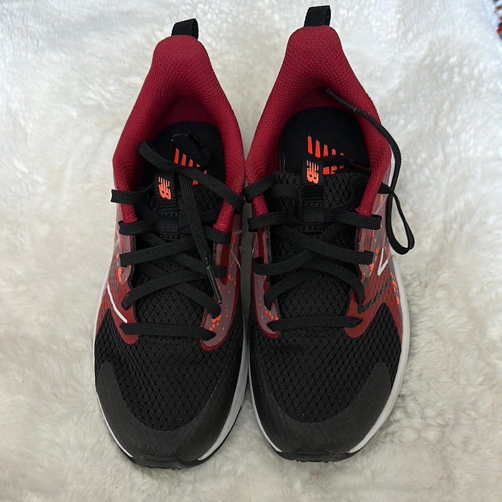 New Balance Kids' Black and Red Sneakers